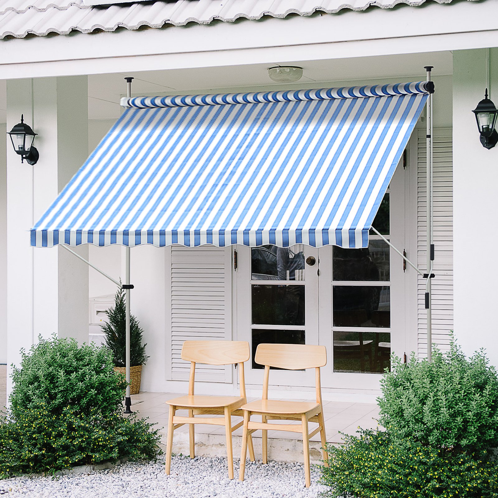 Outsunny® Fenstermarkise Sonnenschutz Balkonmarkise Faltarm Aluminium Polyester 150x250cm
