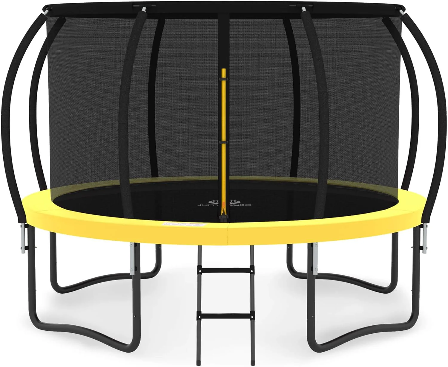 JUMPZYLLA Trampoline 8FT 10FT 12FT 14FT 15FT 16FT Trampoline with Enclosure - Recreational Trampolines with Ladder and AntiRust Coating, ASTM Approval Outdoor Trampoline for Kids