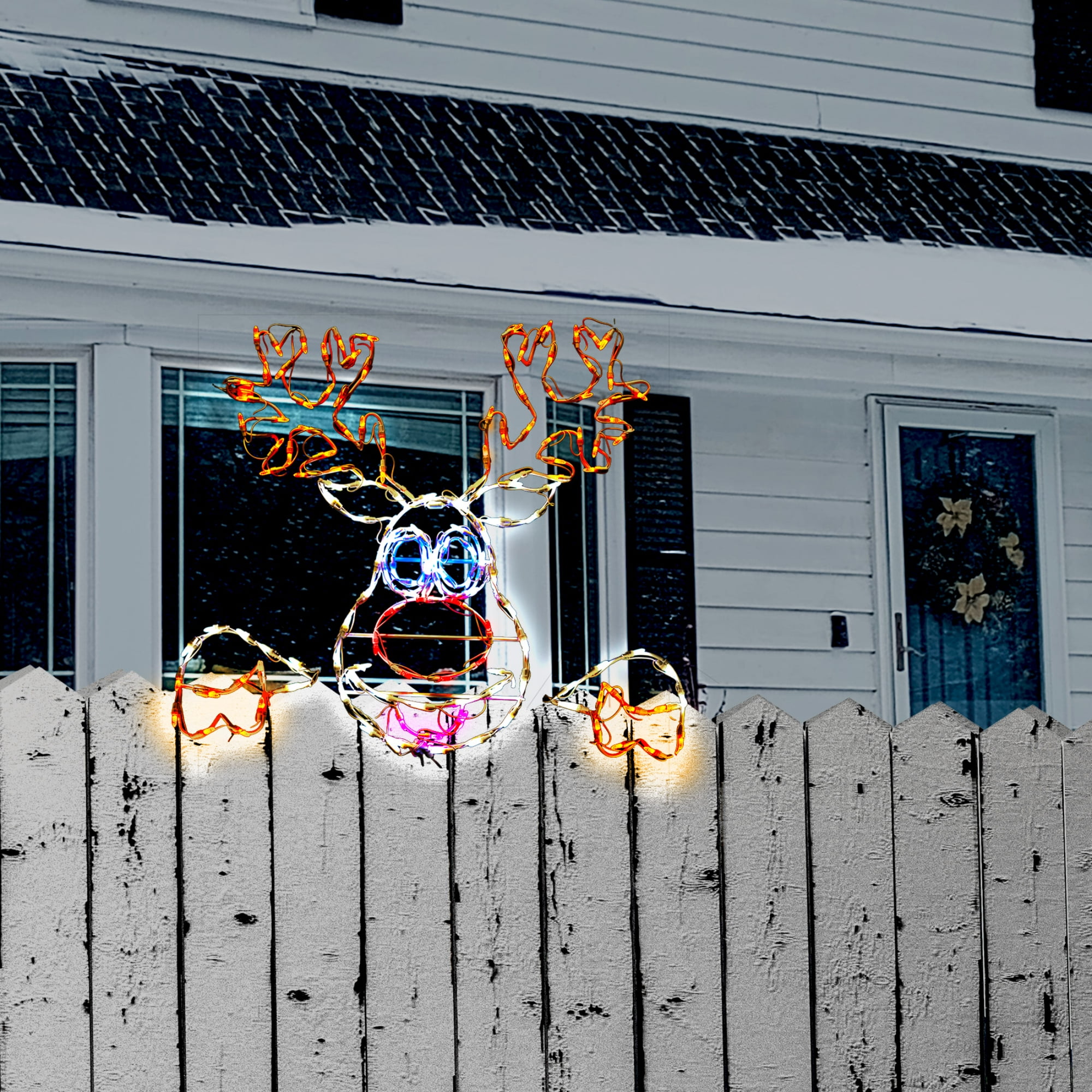 Holidynamics Dancer the Reindeer LED Outdoor Decoration, 30′′ Metal Frame, Weather Resistant Christmas Display