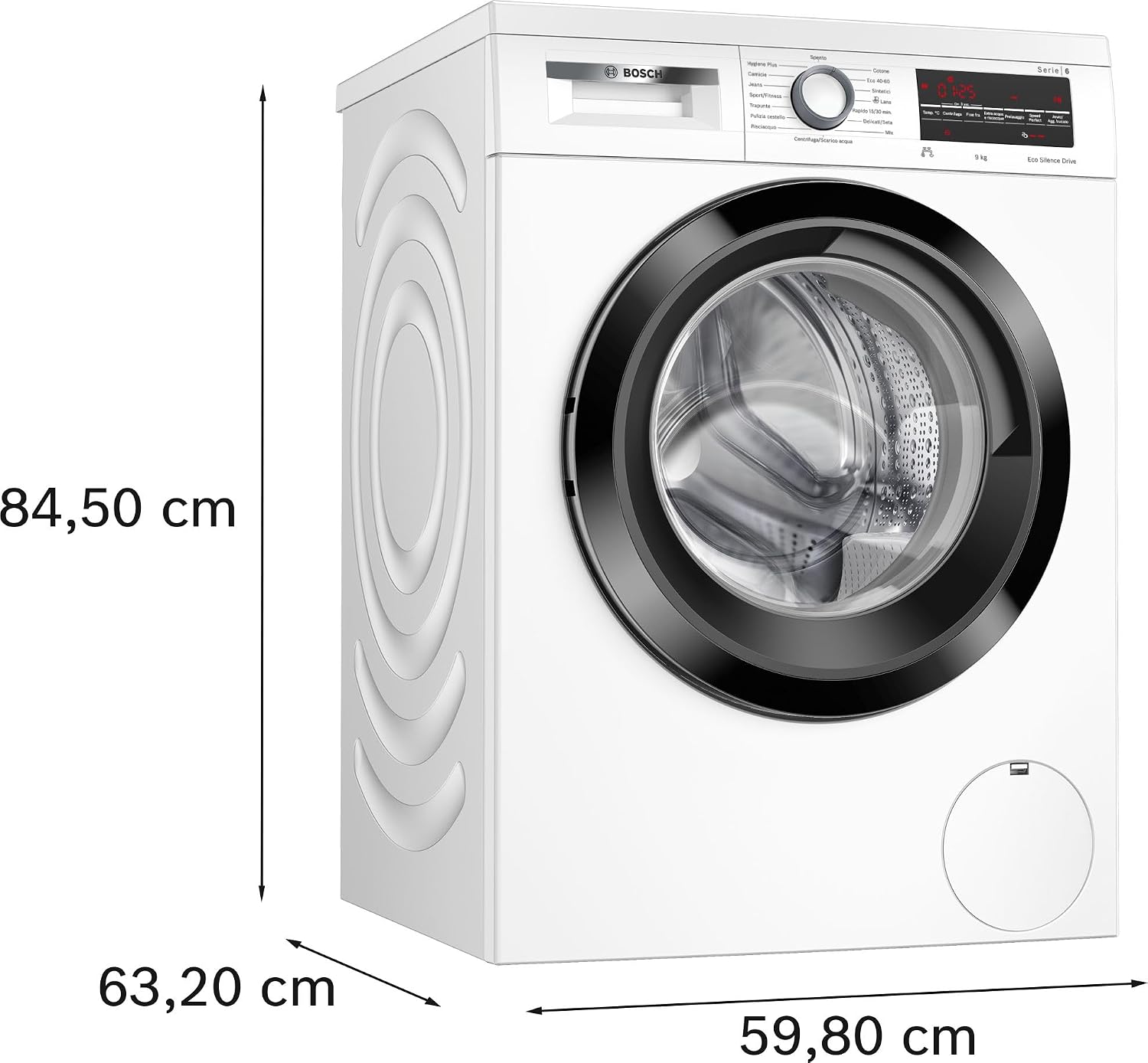 Bosch WUU28T29II Serie 6 Lavatrice a carica frontale, 9 kg, 1400 giri, Efficienza energetica A, motore inverter con 10 anni di garanzia Hygiene Plus﻿﻿, Top removibile, Funzione Aggiungi bucato, 60 cm.