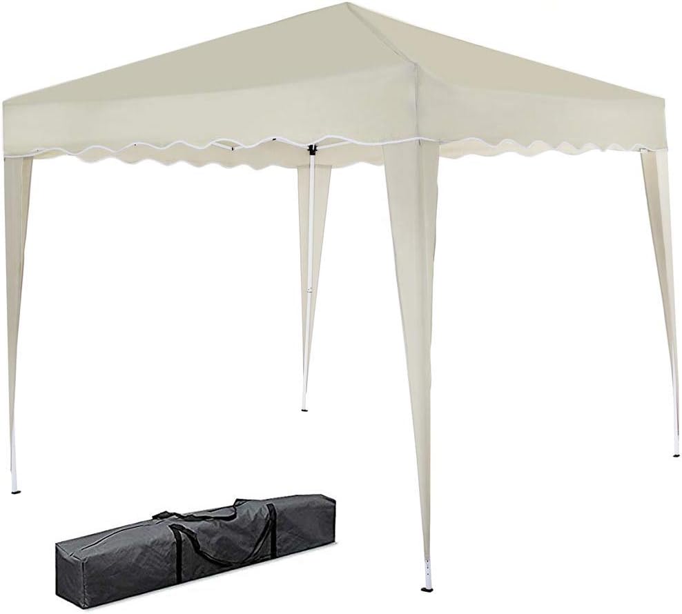 Bakaji Gazebo 3x3 Mt Pieghevole Impermeabile Richiudibile 3 x 3 Tendone Giardino, Telo Impermeabile, Struttura Metallo Apertura e Chiusura a Fisarmonica, modello ISCHIA (Verde)