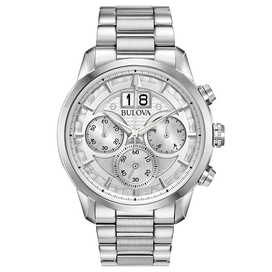 Orologio Bulova 96B318 cronografo Sutton silver