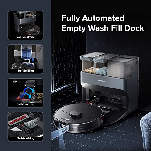 roborock S7 MaxV Ultra Robot Vacuum and Mop, Auto Mop Washing, Self Emptying, Self Refilling, ReactiveAI 2.0 Obstacle Avoidance, 5100Pa Suction, App Control, Works with Alexa(RockDock Ultra Series) : Industrial & Scientific