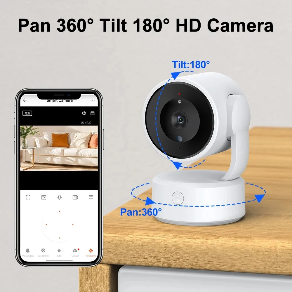 5MP Pet Camera �C 360�� Pan, Two-Way Audio & Motion Tracking