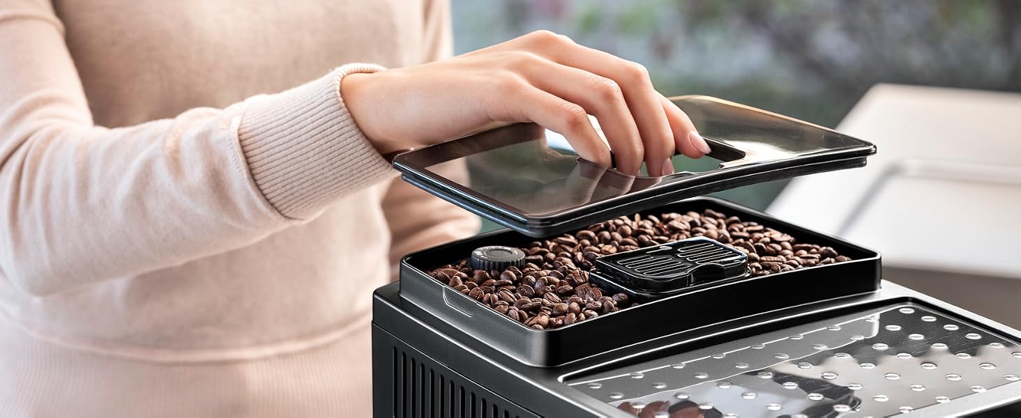 macinacaffè incorporato, chicchi macinati freschi, macchine per caffè in grani