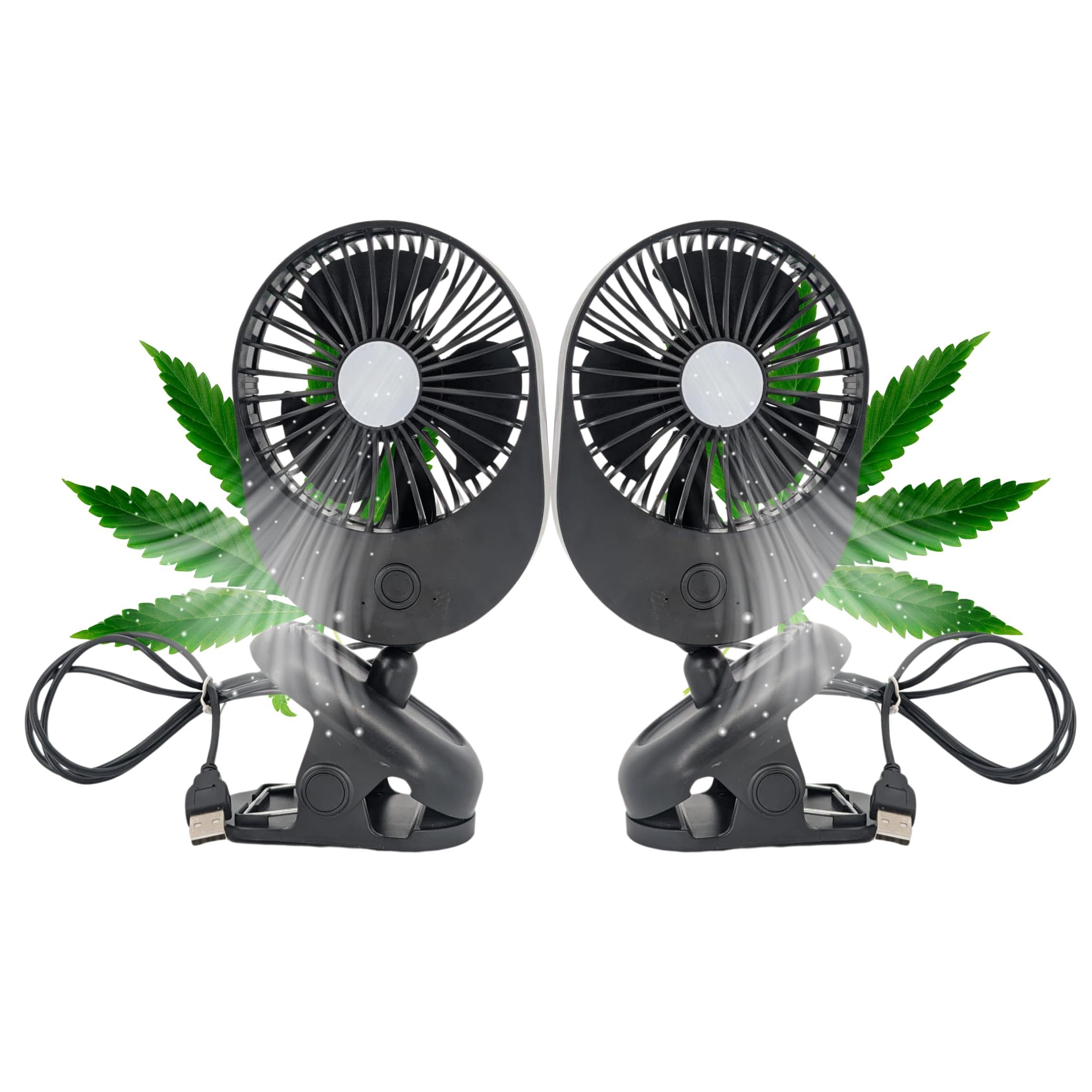 Mini USB-Ventilator Grow Ventilator mit Clip Klemme Clipventilator für Growbox Zelt Box