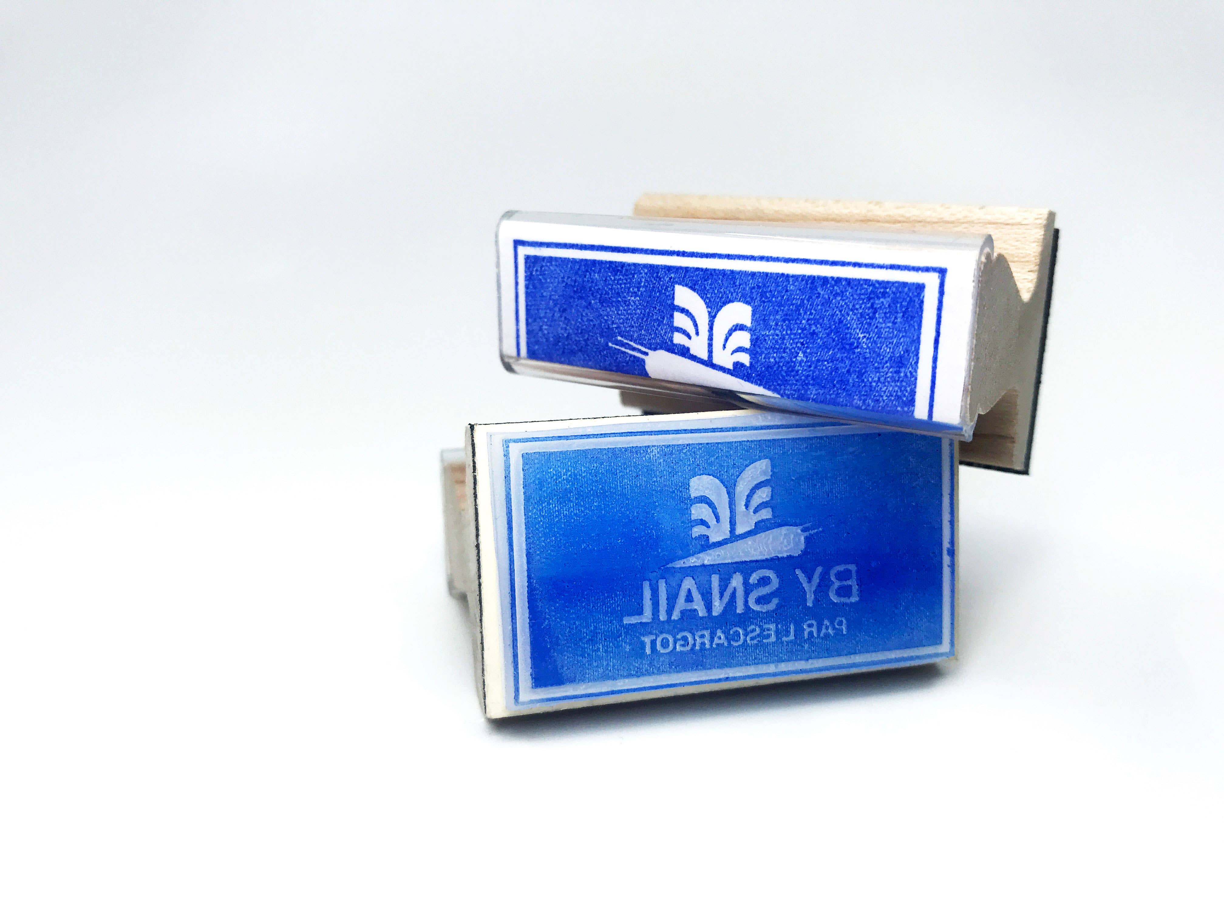 The Portland Stamp Company - By Snail Wooden Handle Rubber Stamp