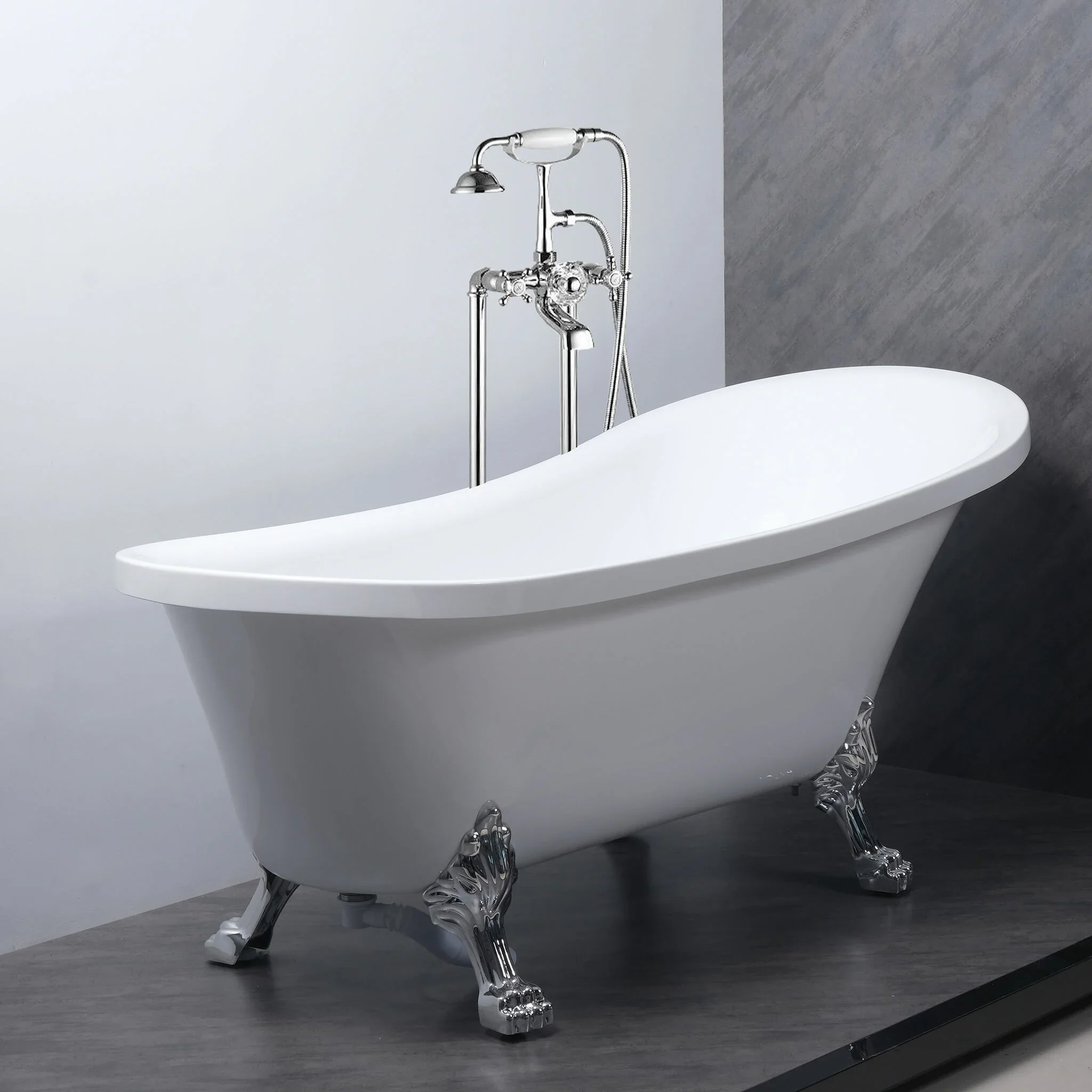 Lykke badkuip met poten Nordic Deluxe 1700x750x730mm, wit