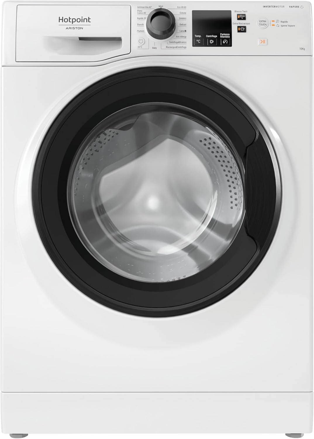 Hotpoint Ariston NF1046WK IT - Lavatrice 10kg Libera Installazione, Carica Frontale. Centrifuga 1400 Giri Al Minuto. Larghezza 59,5cm, Profondità 60,5cm, Altezza 85,0cm, Classe Energetica A