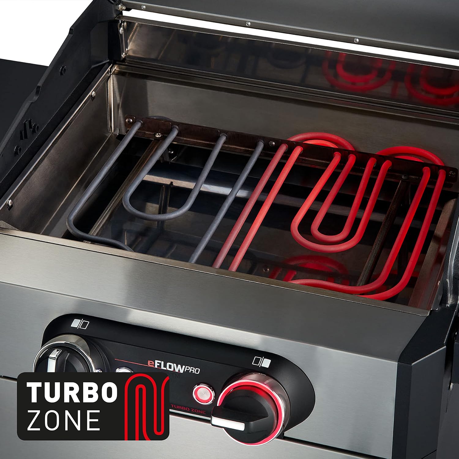 Enders Elektrogrill eFLOW PRO 2 TURBO, mit Gussrost SWITCH GRID, TURBO ZONE für heiße Temperaturen, SIMPLE CLEAN Reinigungssystem, Aluguss-Seitenteile an Garhaube und Brennkammer, Grillwagen #97106