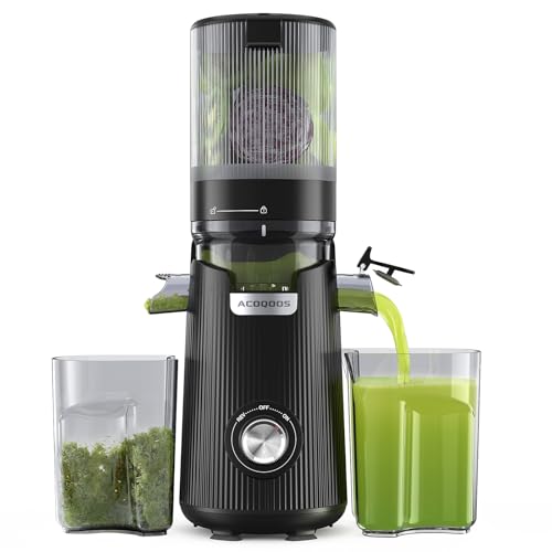 ACOQOOS Juicer Machines, Cold Press Juicer Whole Fruit and Vegetable with 5.3