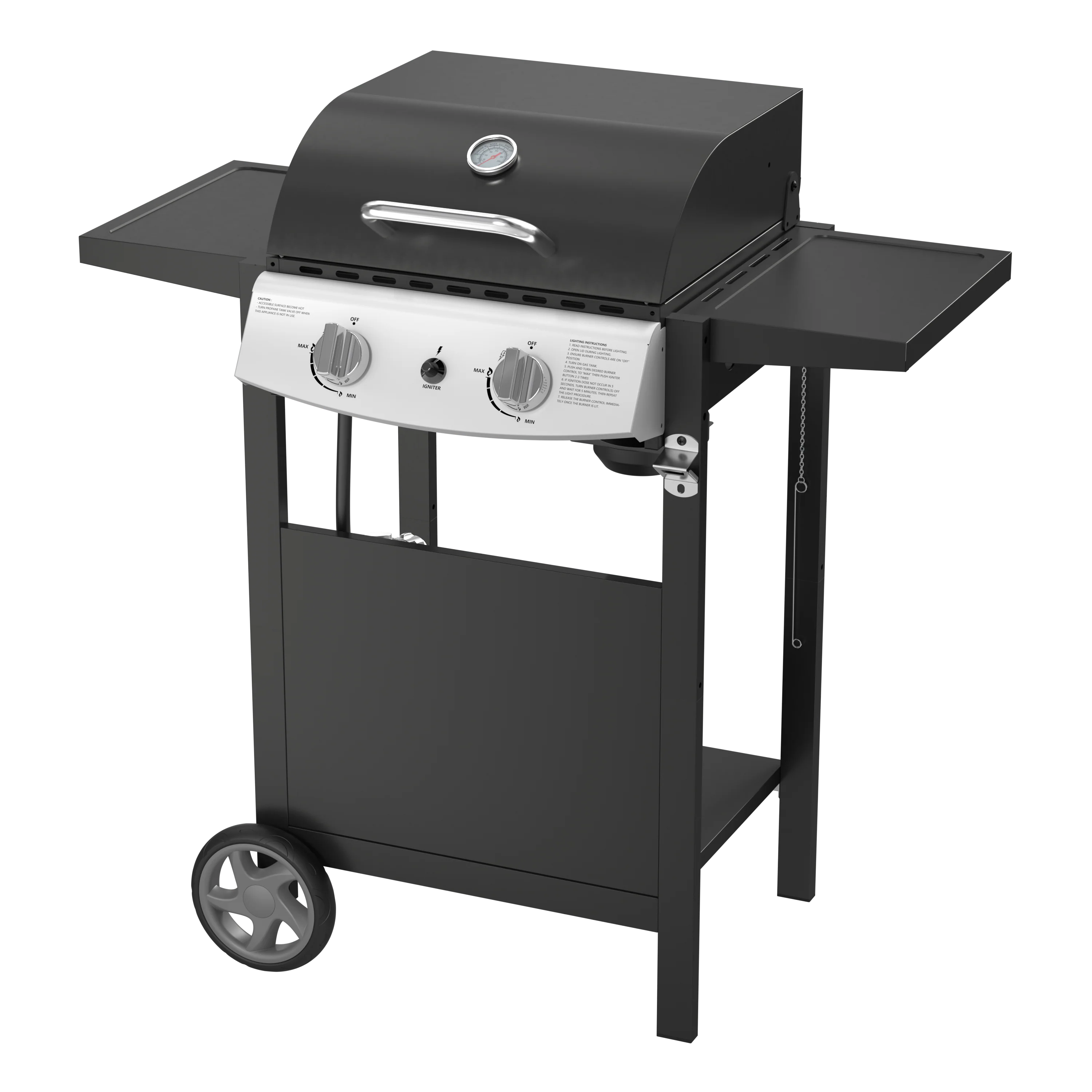 R.W.FLAME 2 Burner Propane Gas Grill, 20,000 BTU Stainless Steel BBQ Grill