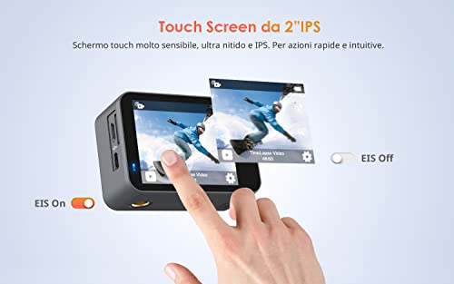 COOAU videocamera Anti Shake fotocamera Impermeabile