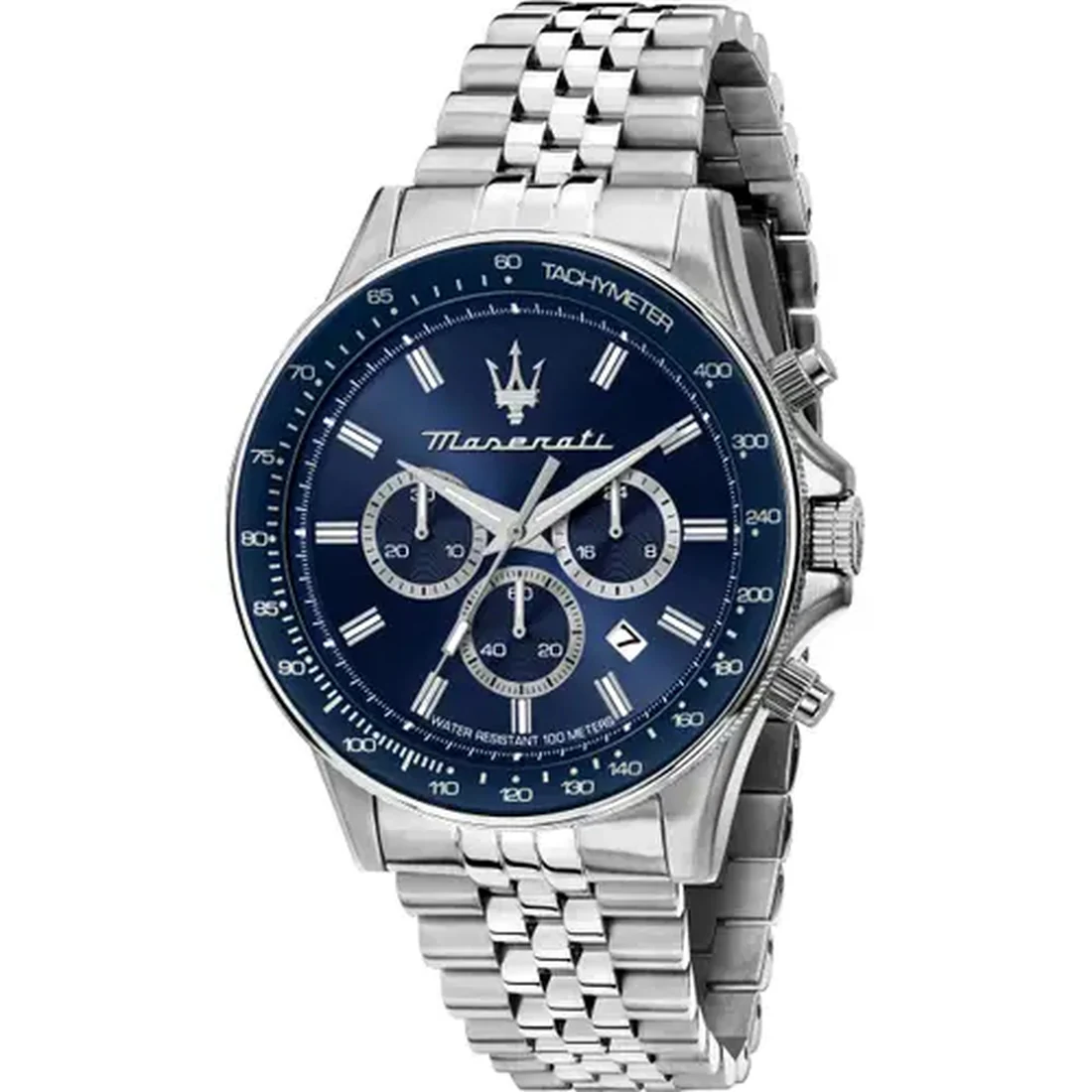 Orologio Maserati Sfida crono quadrante blu in acciaio R8873640025