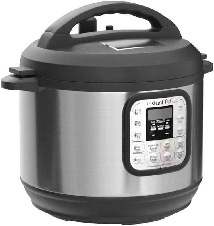 2025 Instant Pot Duo 7-in-1 Mini Pentola a pressione elettrica Cuociriso lento Vapore Sauté Yogurtiera Scaldavivande e Sterilizzatore Include App Gratuita con oltre 1900 Ricette Acciaio Inox 3 Quart.