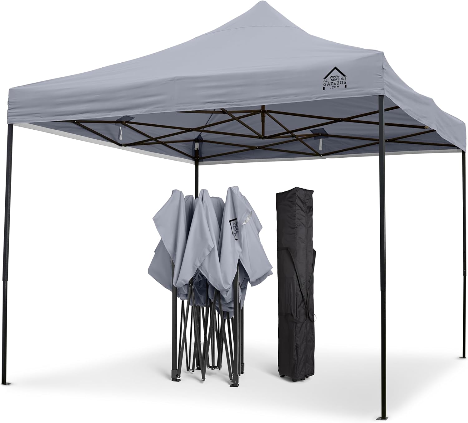 All Seasons Gazebos | 3x3m Pop Up Gazebo | Resistente, completamente impermeabile, di qualità superiore (Nero)