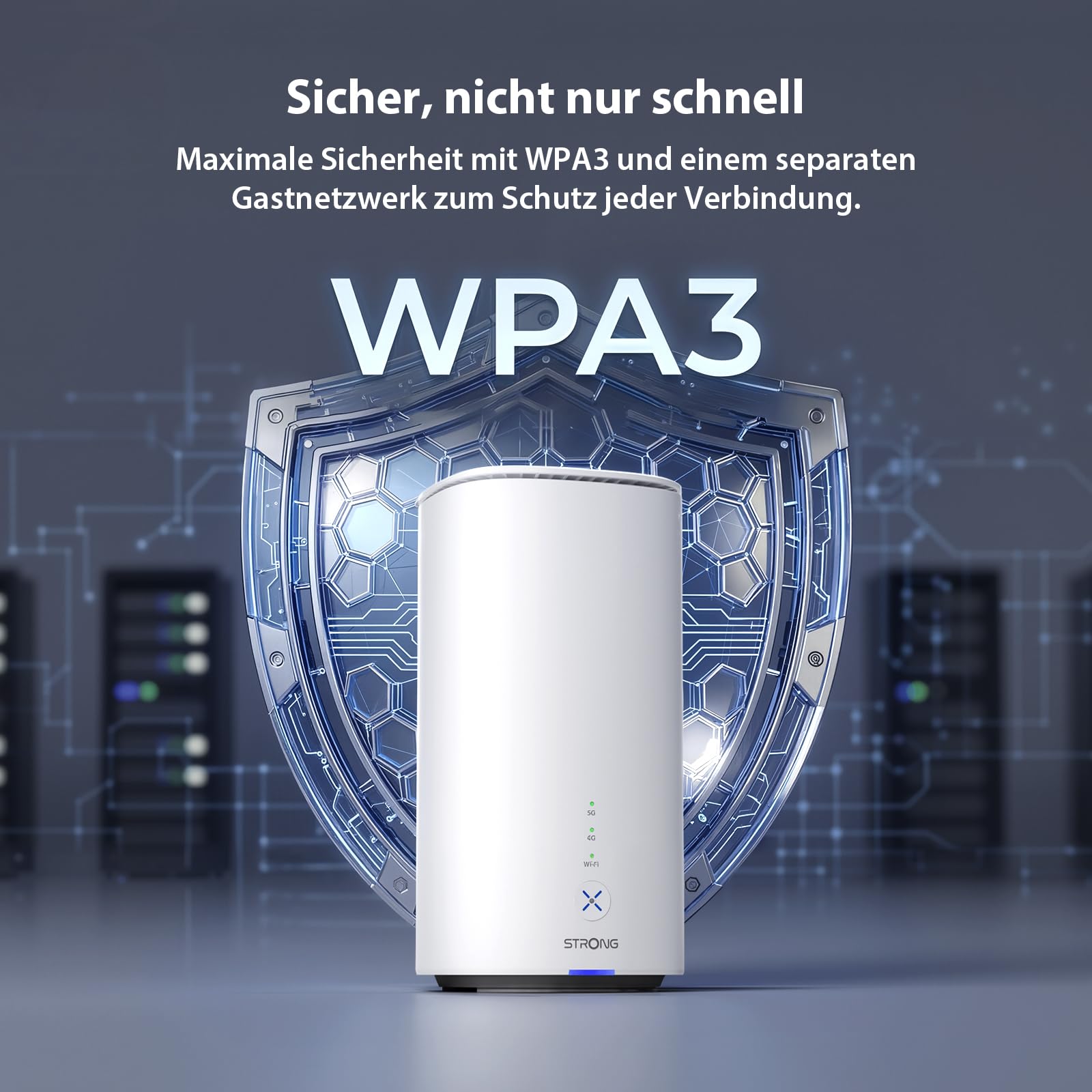 5G-Mobilfunkrouter AIRHOME1501 mit SIM-Kartensteckplatz WiFi 7 BE3600 Dualband bis zu 3,2 Gbit/s WAN Backup NFC WPA3