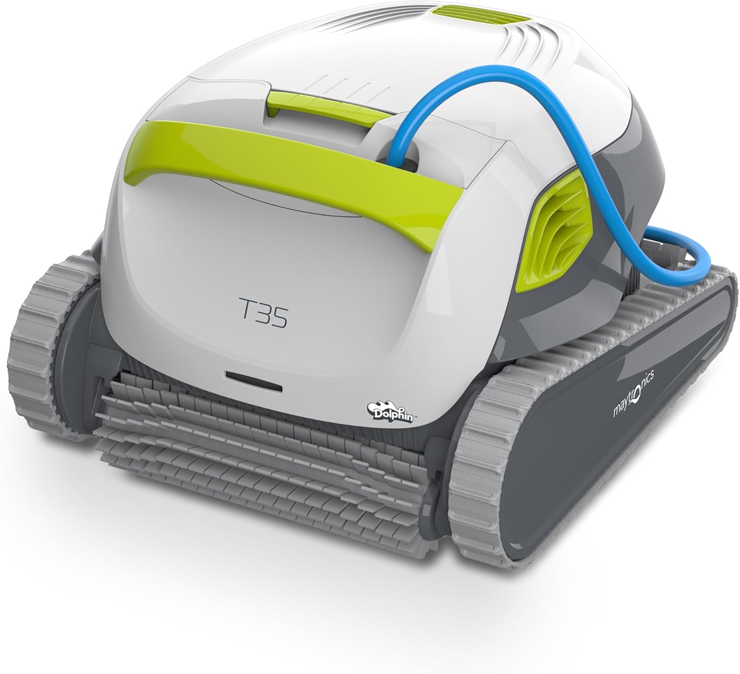 Dolphin T35 Robot pulitore elettrico con filo per piscina fuori terra fino a 12 m - Pulizia fondo, pareti e linea d'acqua - Accessori per piscina