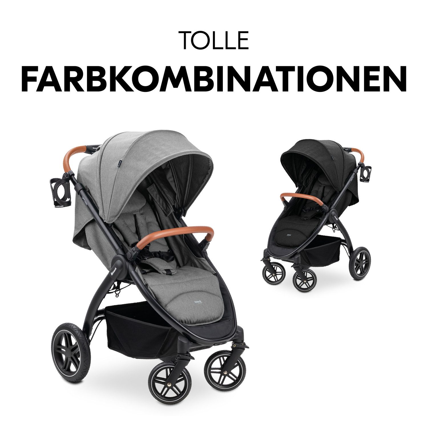 Kinder-Buggy Uptown, Black Melange Grey