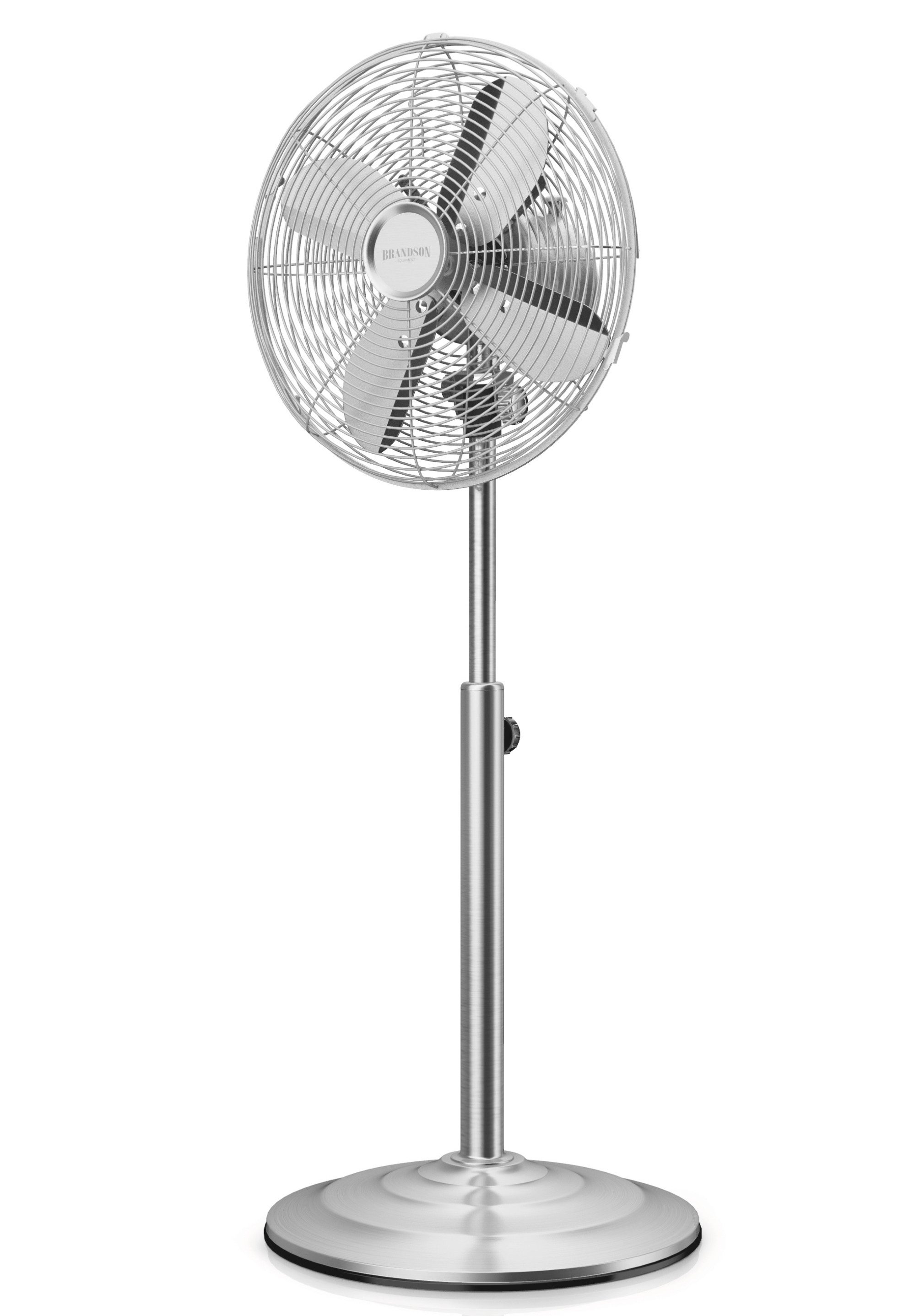 Standventilator Oszillation 80°, Neigbar 30°, 35W, Standlüfter 30cm, Silver Design
