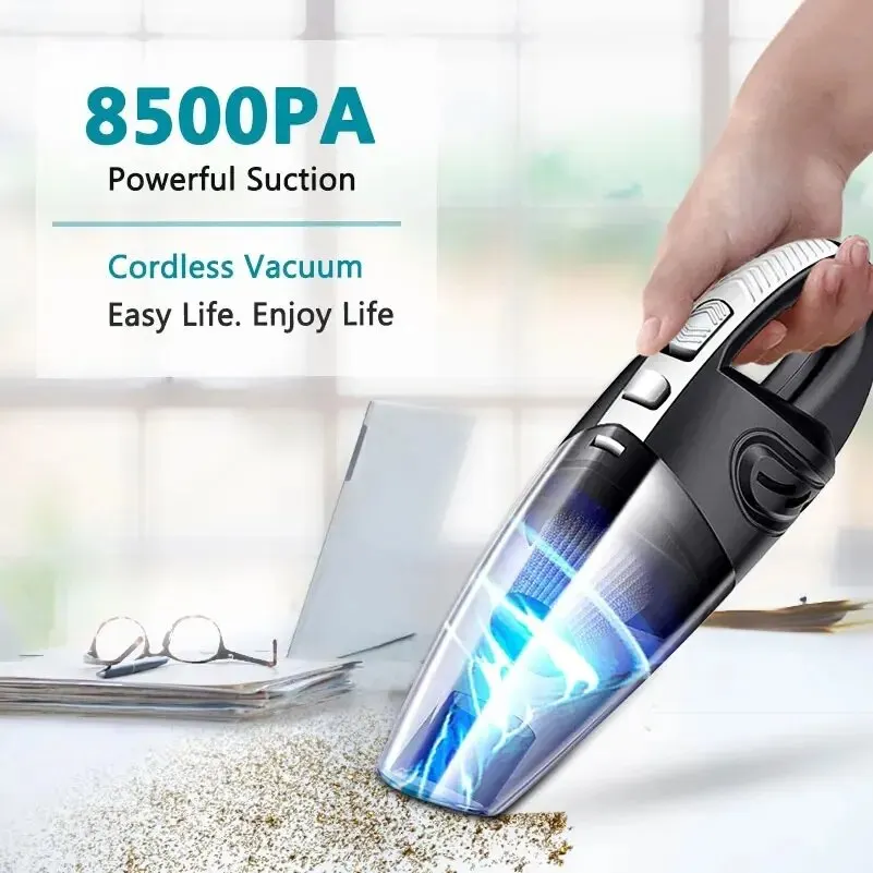 Handheld Vacuum Cleaner �C 9000Pa Cyclone Suction, Cordless & Lightweight for Home, Car & Pet Hair Cleanup