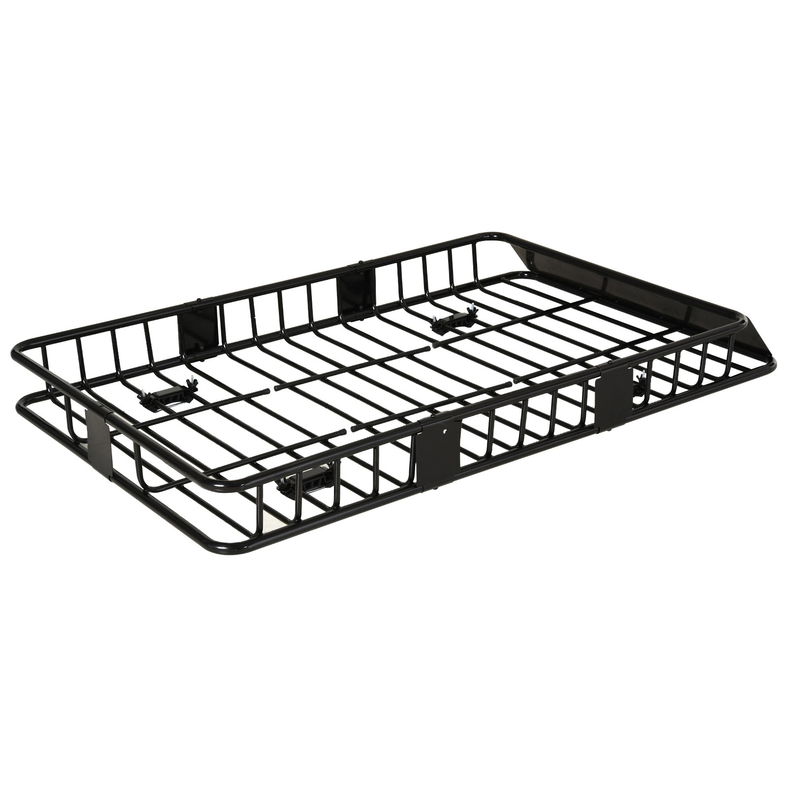 Universele dakkoffer autodakdrager dakbagagerek bagagemand bagagerek plank metaal zwart 162 x 99 x 16 cm | Aosom.de
