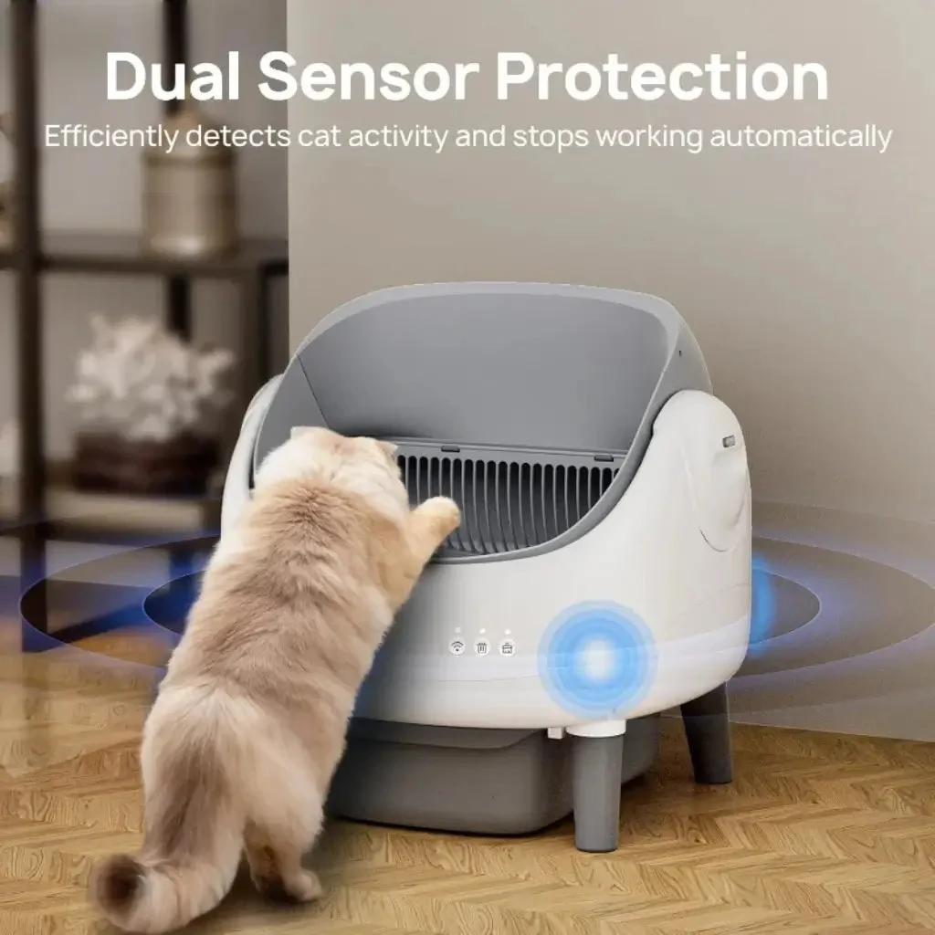 Automatic Self-Cleaning Cat Litter Box �C 15L Capacity & Smart App Control