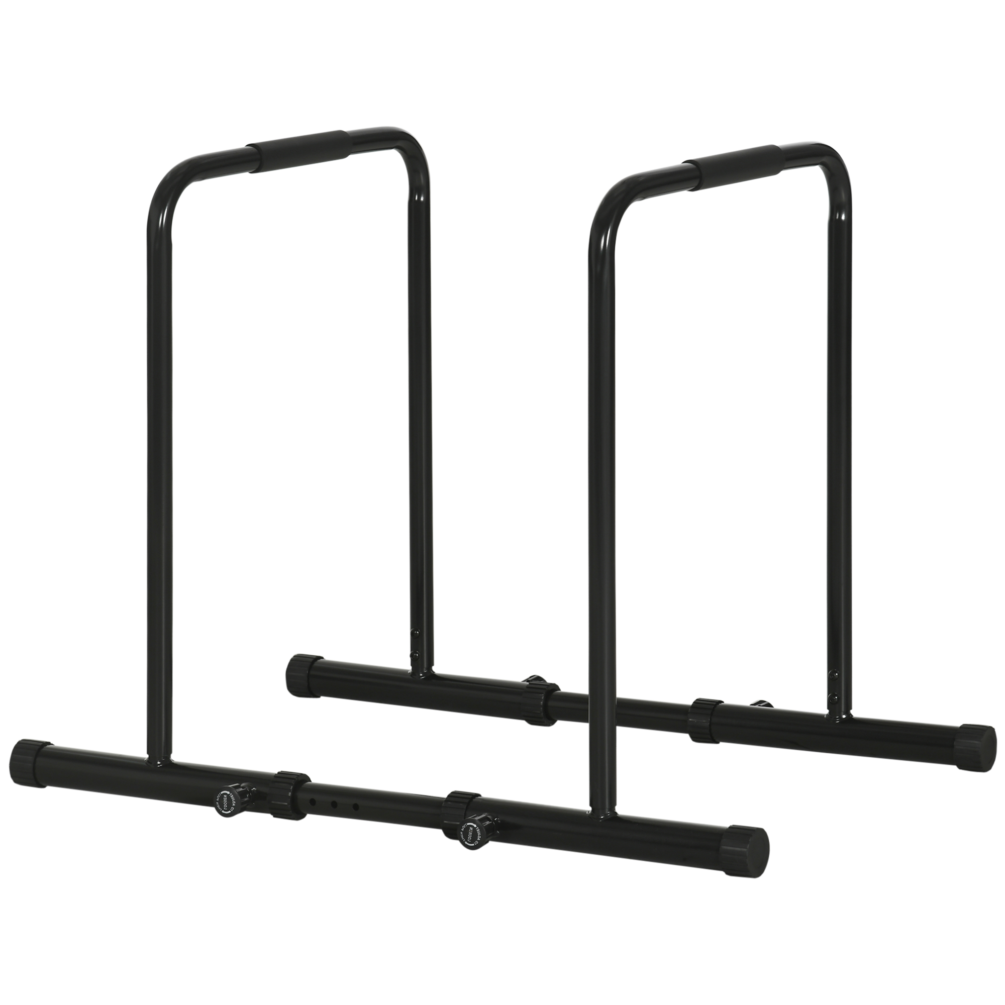 SPORTNOW Dip Bar aus verstellbarem Stahl mit 6 verstellbaren Längen, 90-102x65x80-90 cm, Schwarz