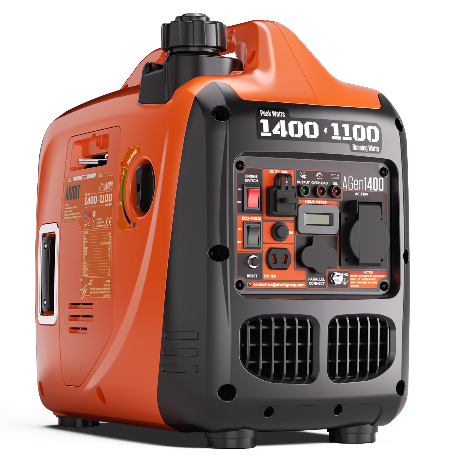 Inverter Stromerzeuger 1400 Watt Stromgenerator Notstromaggregat für Haushalt Camping und Freizeit