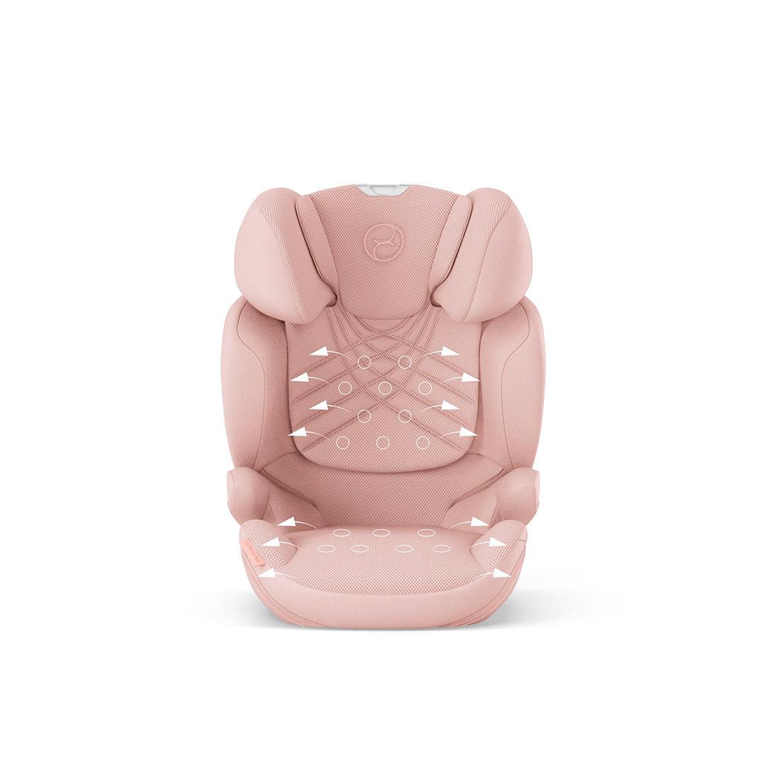 Seggiolino auto CYBEX Solution T i-Fix Plus – Gruppo 2/3, rosa pesca, con ISOFIX e poggiatesta regolabile in altezza