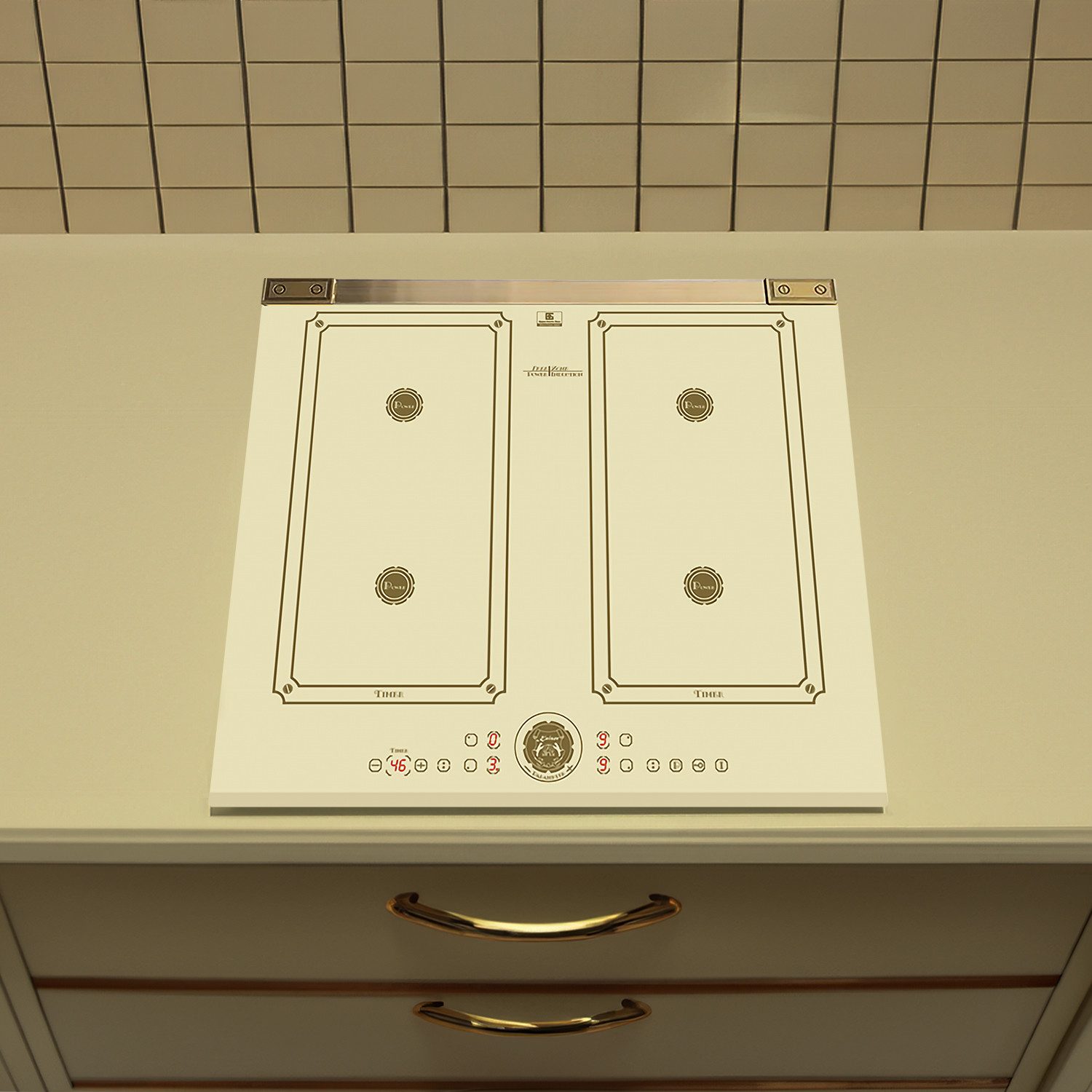 Induktions-Kochfeld 60 cm,Art Deco, Kochfeld, FREE ZONE mit 2 FLEX Induktions-Zonen KCT 6745 FI Elf AD