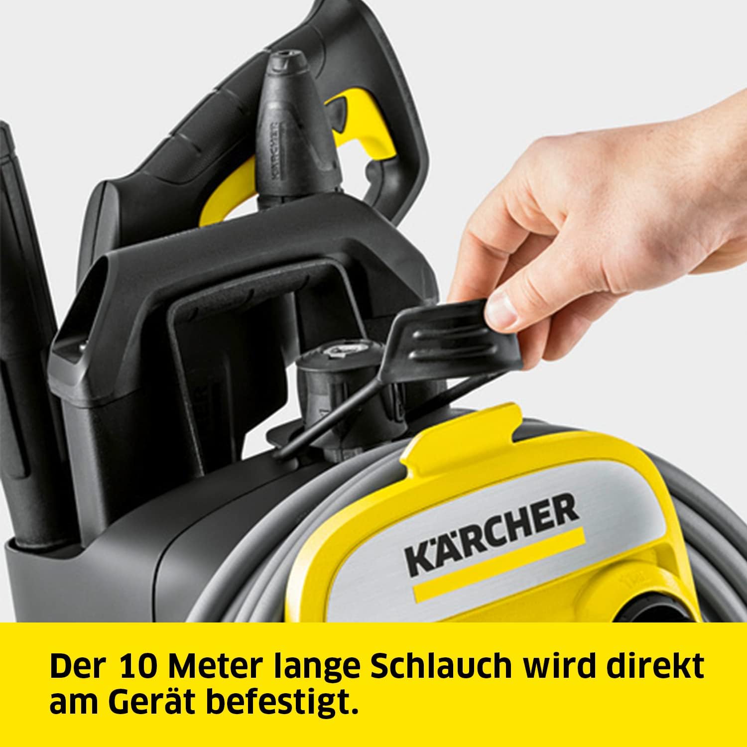 Krcher Hochdruckreiniger K 7 Premium Power Home, Druck: 180 bar, Durchfluss: 600 l/h, Flchenleistung: 60 m/h, Leistung: 3.000 W, Schlauchtrommel, mit Pistole, Dreckfrser, Strahlrohr
