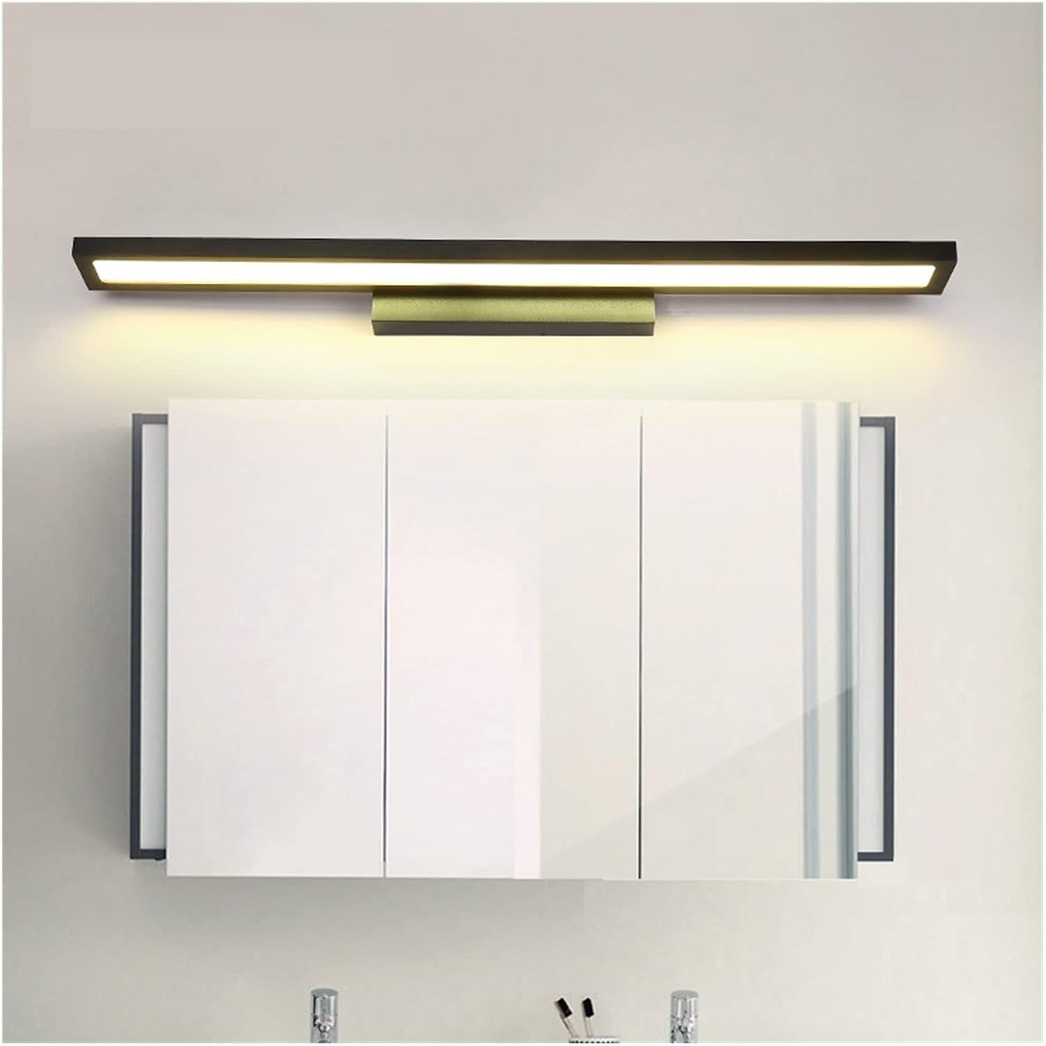 Wandleuchten, LED-Waschtischleuchte for Badezimmerschrank und IP44-Badezimmerleuchten Badezimmer-Wandleuchte(Cool,BLACK_L600MM 12W)