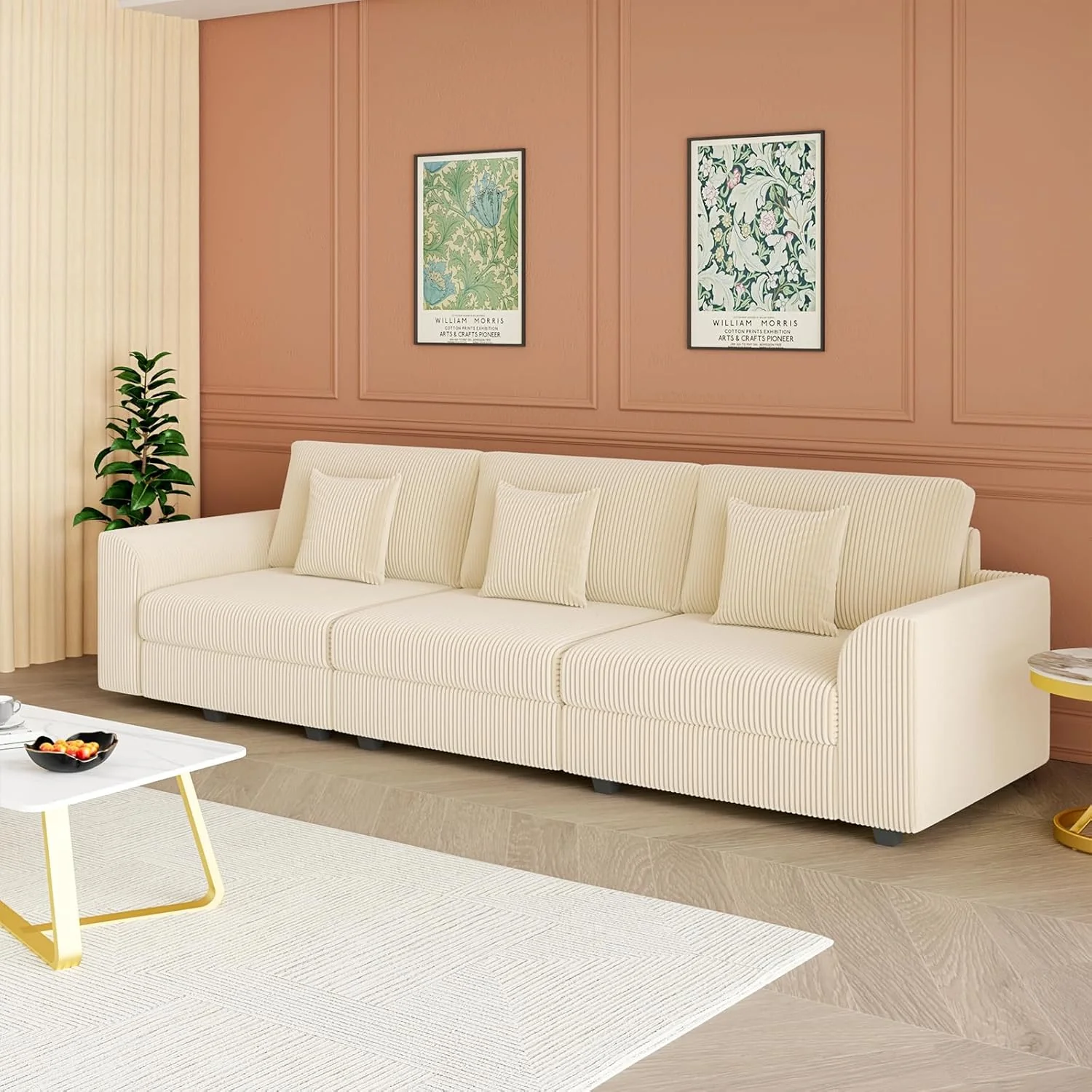 Sofa 290cm Corduroy Modular Couch(Pre-order)