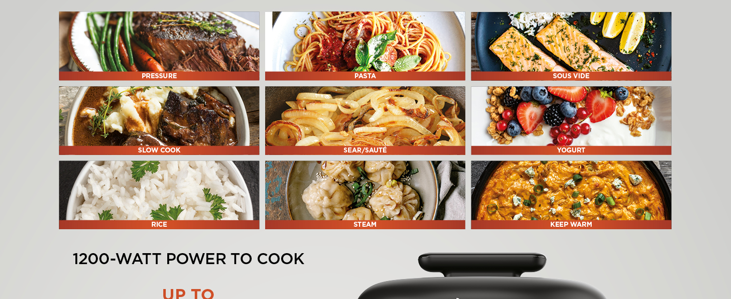 1200-Watt Power to Cook