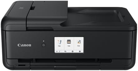 Canon PIXMA TS9550a Drucker Farbtintenstrahl Multifunktionsgerät DIN A4 A3 (Drucker A3, Scanner, Kopierer, 5 Separate Tinten, WLAN, LAN, Print App, 2 Papierzuführungen, Duplexdruck) schwarz