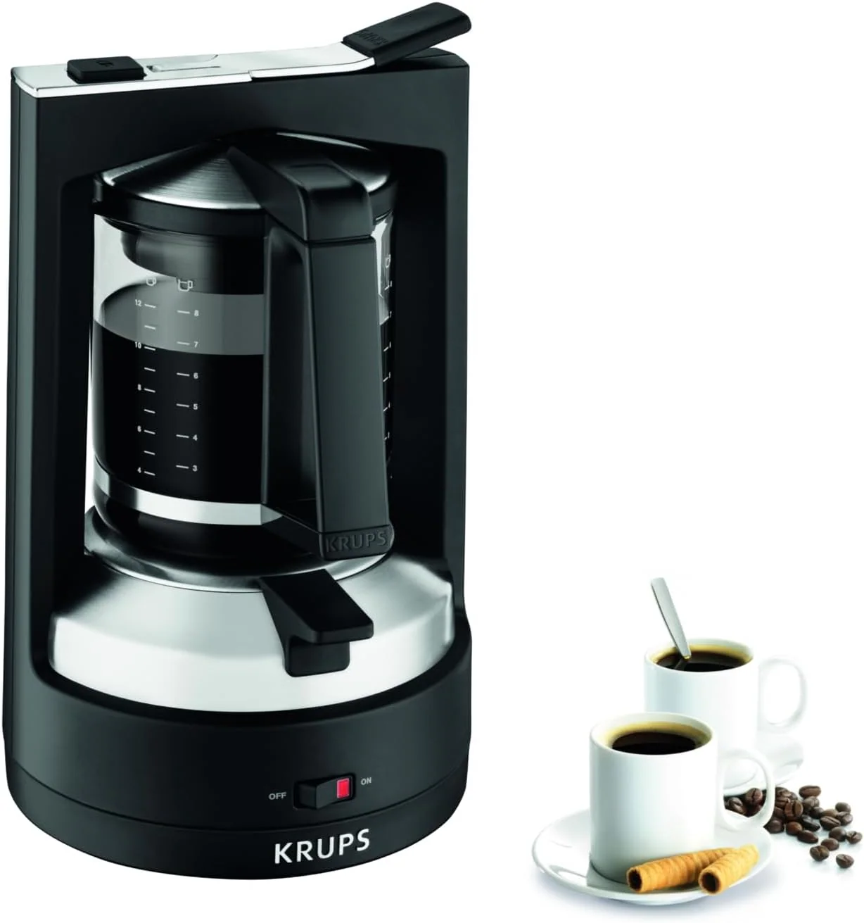 Krups Filterkaffeemaschine T8, KM4689, 1L Fassungsvermögen, 850 Watt, automatische Abschaltung, 8-12 Tassen, permanenter Filter, benutzerfreundlich