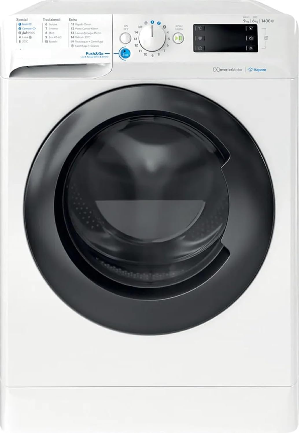 Indesit BDE 96436 WKV IT - Lavasciuga 9+6 Kg, 1351 giri, Inverter, Classe energetica D