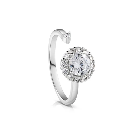 Newbridge Silverware | Revolving Ring with Clear Stones