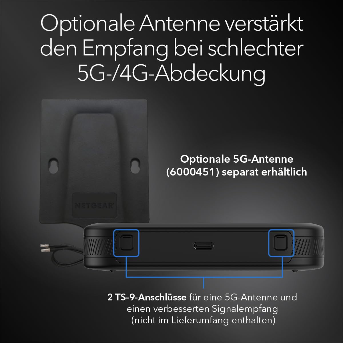 Mobiler 5G-WLAN-Router M3 Wi-Fi 6 Dualband bis 2,5 Gbit/s für bis zu 32 Geräte mit Hotspot-Funktion und Akku