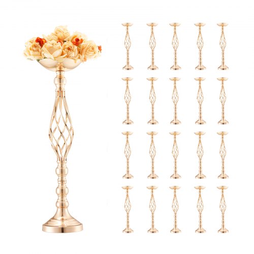 VEVOR 20x 58 cm Gold Blumenständer Modern Blumenvase Hochzeit Dekoration Vasen