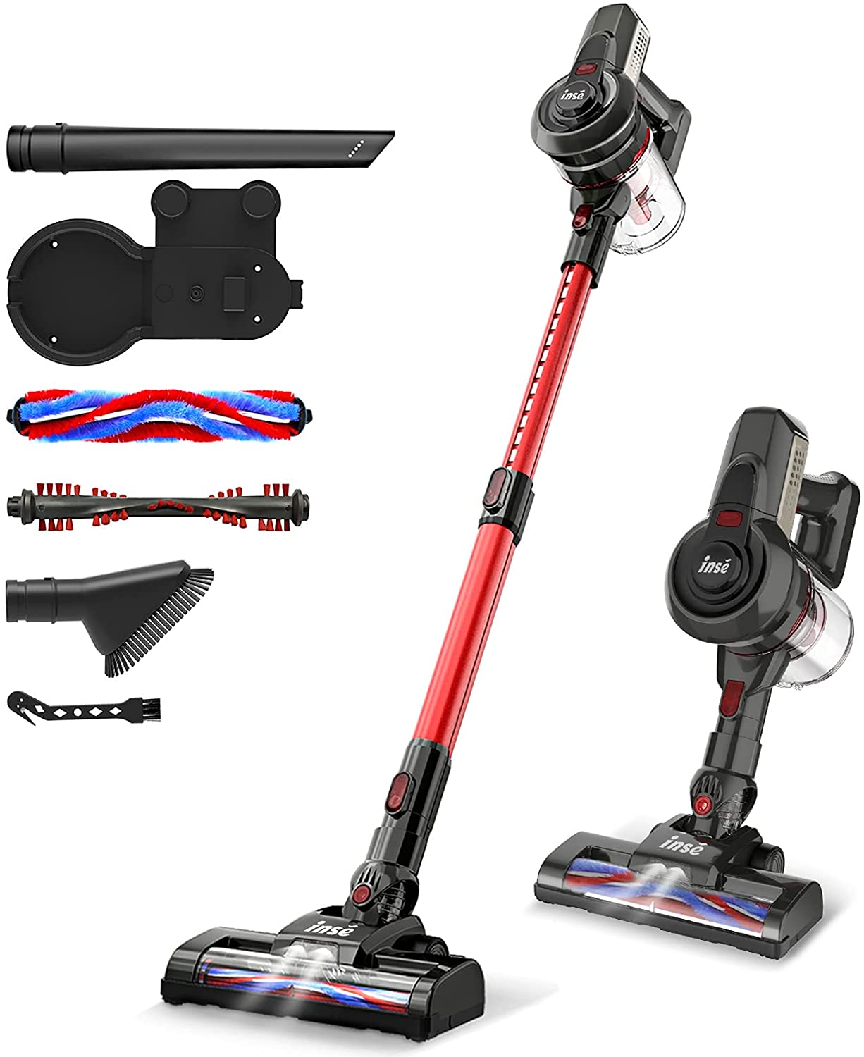 INSE Cordless Vacuum, 12KPa Powerful Vacuum Cleaner with 160W Motor