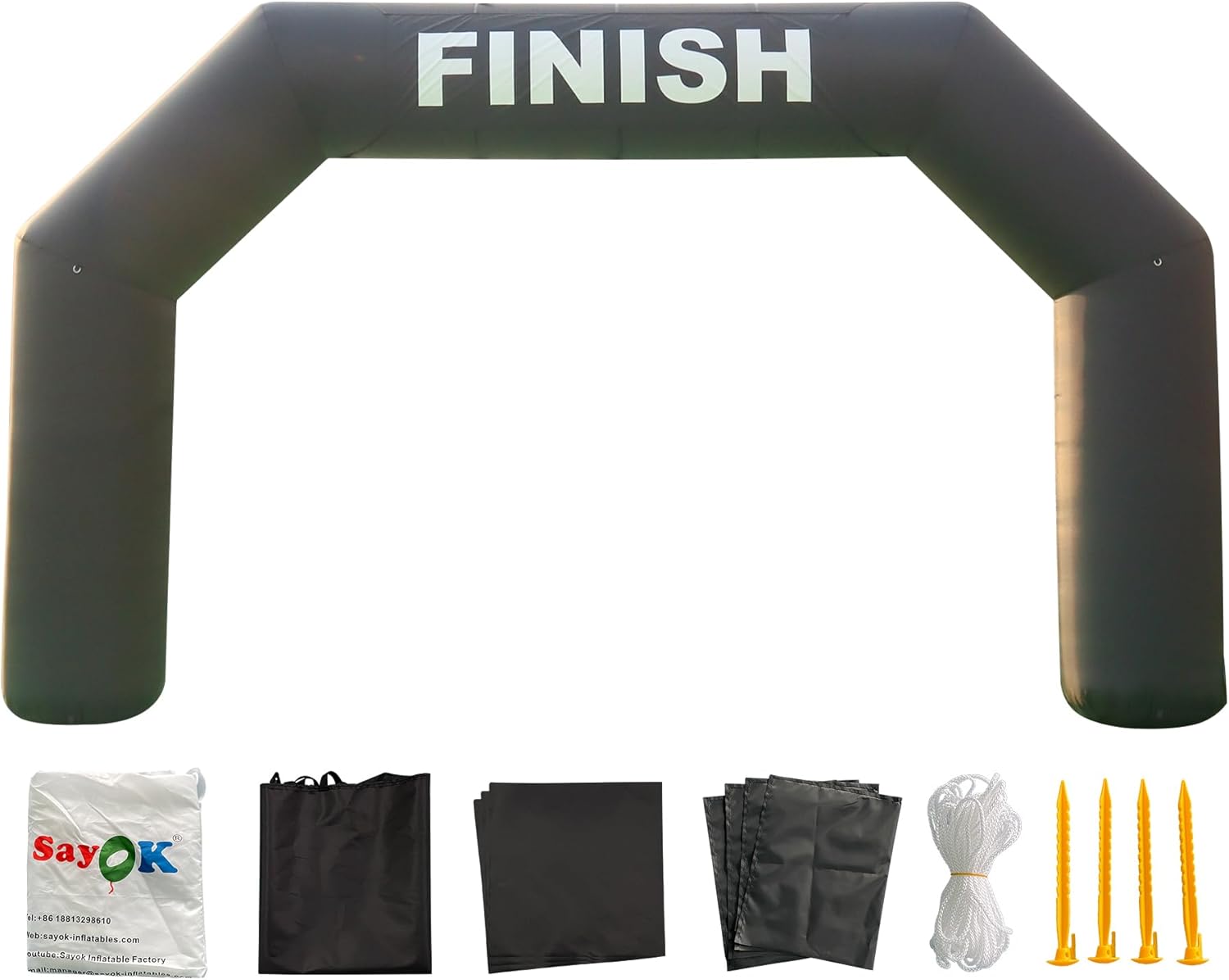 Sayok Arco gonfiabile all'aperto Arco gonfiabile Archway inizio linea di arrivo gonfiabile Banner arco da corsa con aeratore per eventi pubblicitari