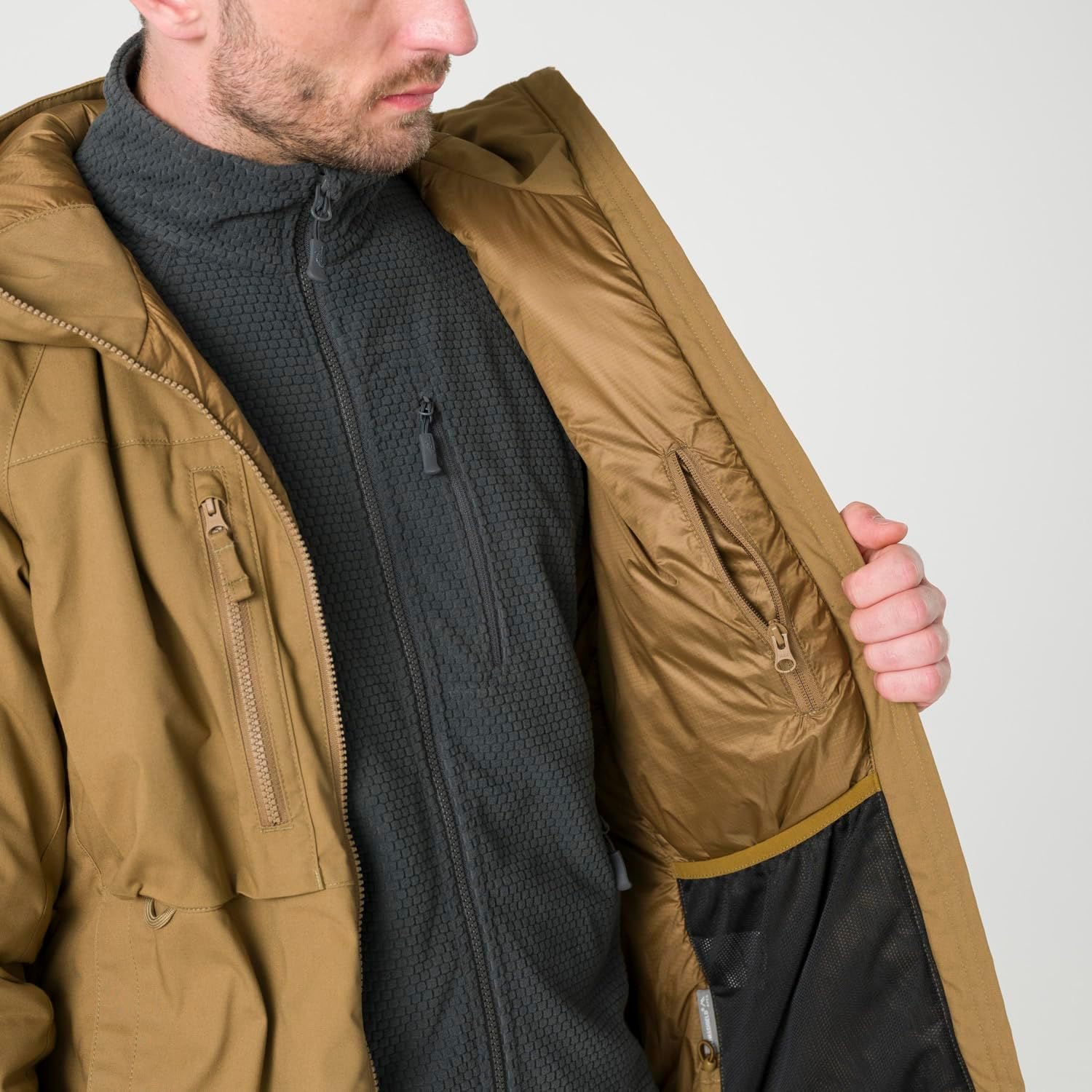 Helikon-Tex Winter Yukon Herren Tactical Jacke - Robuste Bushcraft Winterjacke - Climashield Isolierung - 8 Taschen
