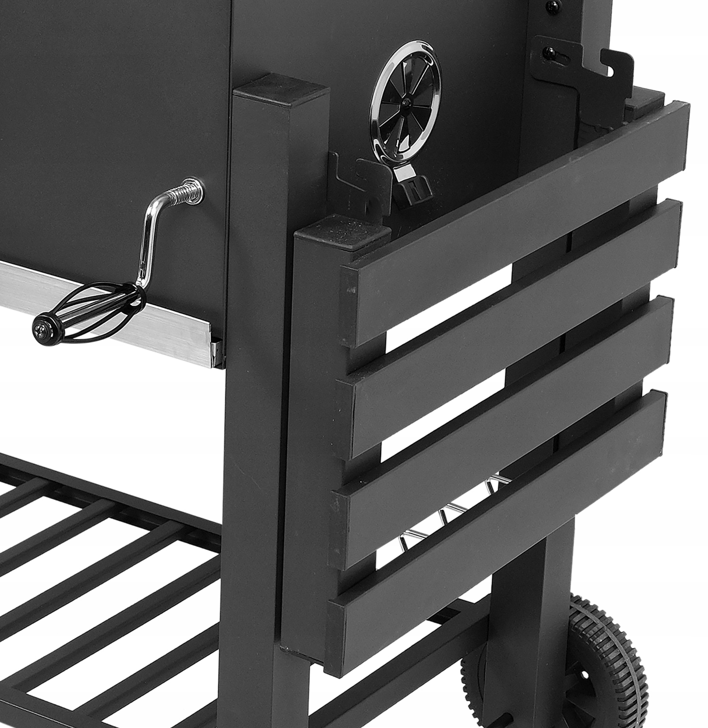 DUŻY GRILL WĘGLOWY XXL REGULOWANY ŻELIWNY RUSZT 78x42,5mm 3 P&Oacute;ŁKI LUND Wykonanie rusztu żeliwny