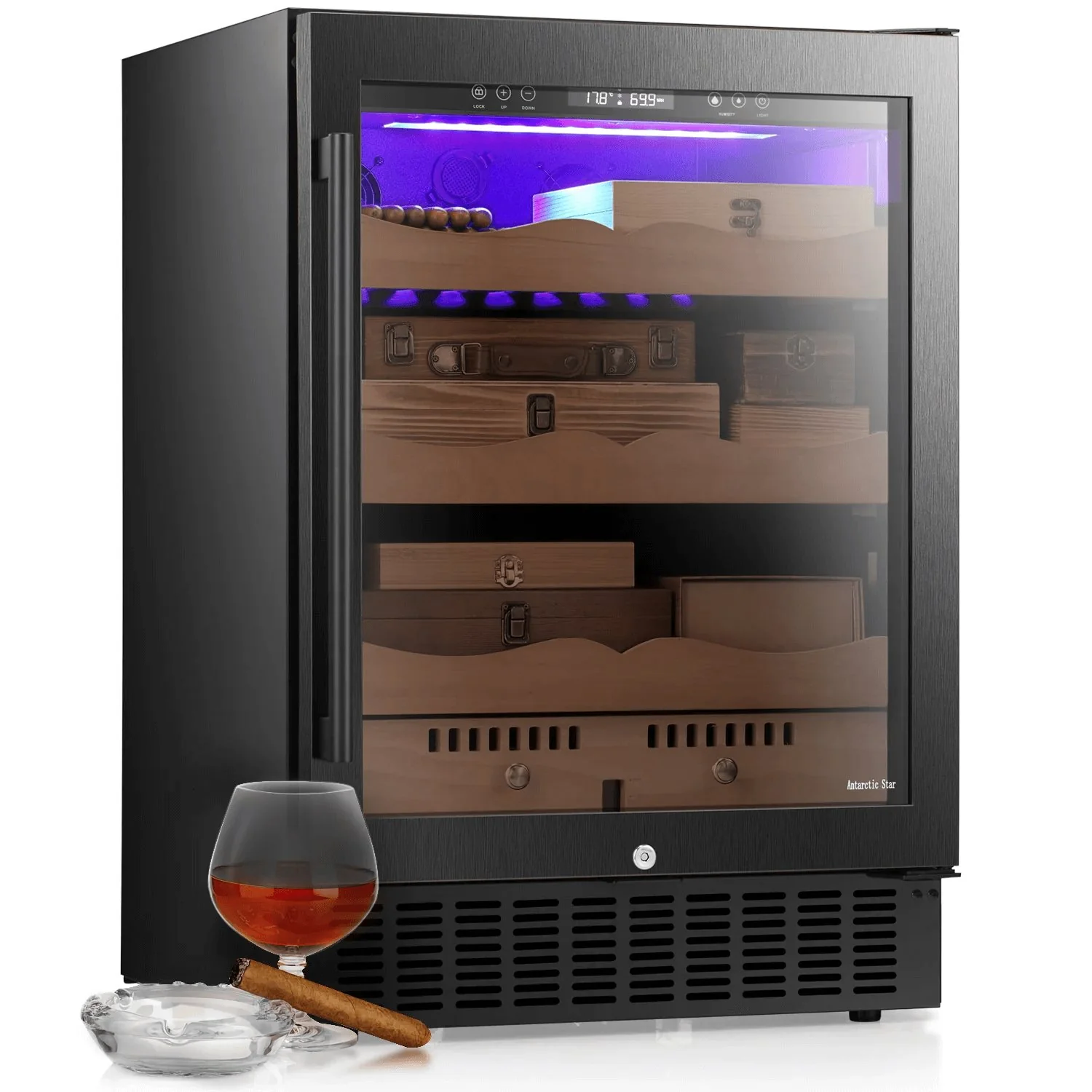 24 Inch Cigar Humidor Electric Humidor Black X51256H