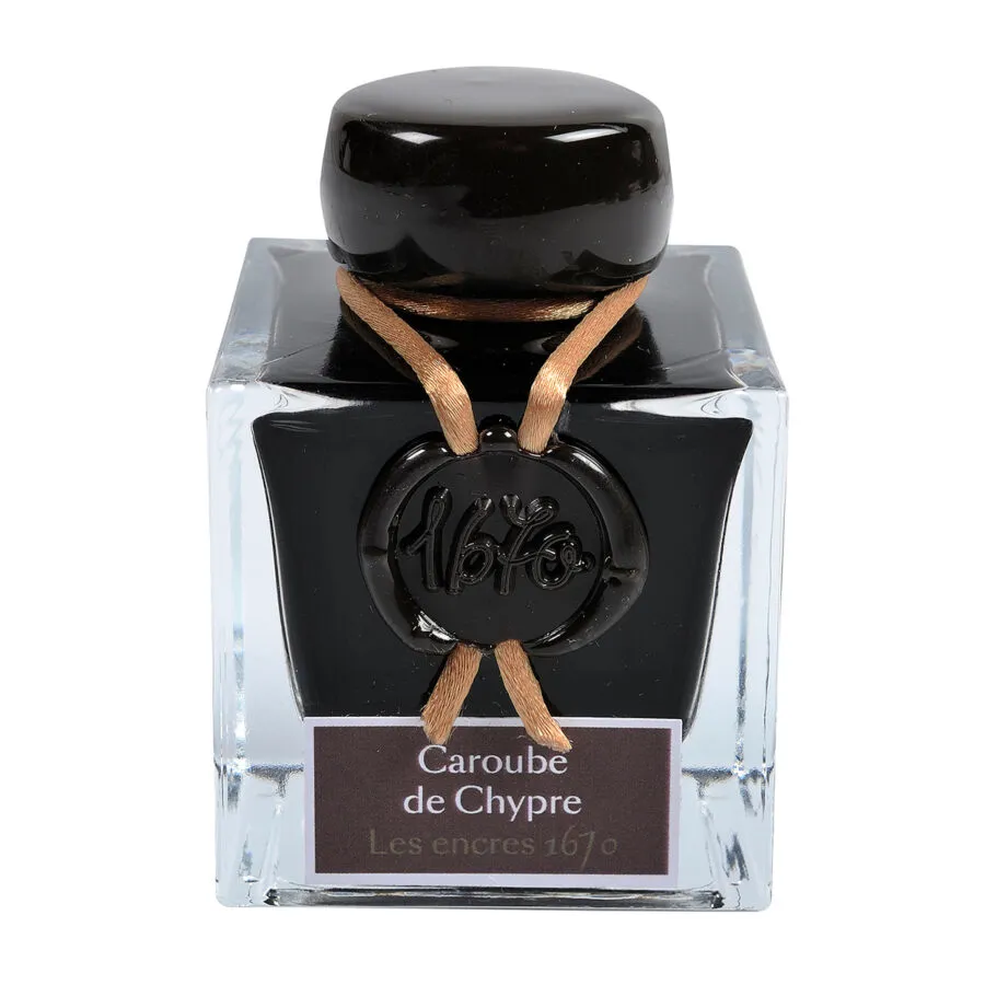 J. Herbin 1670 Ink with Gold Shimmer - Caroube de Chypre (Carob of Cyprus)