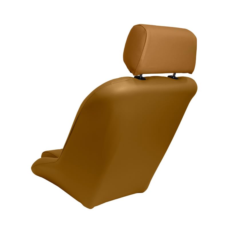 Seggiolino sportivo 'Classic'   Beige Pelle sintetica   Schienale non reclinabile   Poggiatesta   incl. scivoli : Auto e Moto