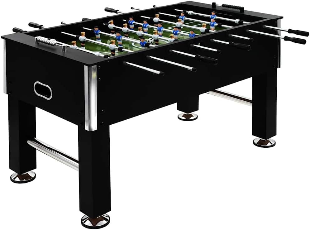 vidaXL Tavolo Calcio Balilla in Acciaio 60 kg 140x74,5x87,5cm Marrone Calcetto