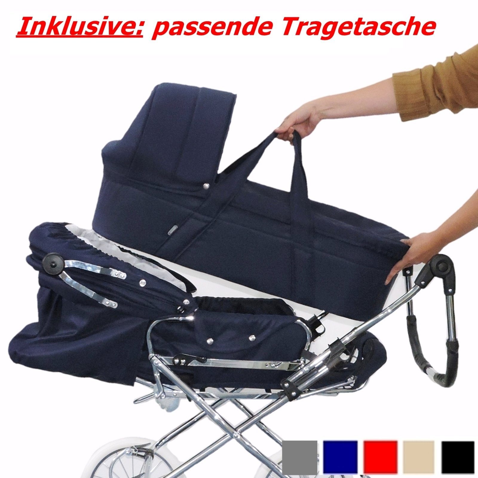 Kombi-Kinderwagen Designer 2in1 Retro - umbaubar - von 0-3 Jahre